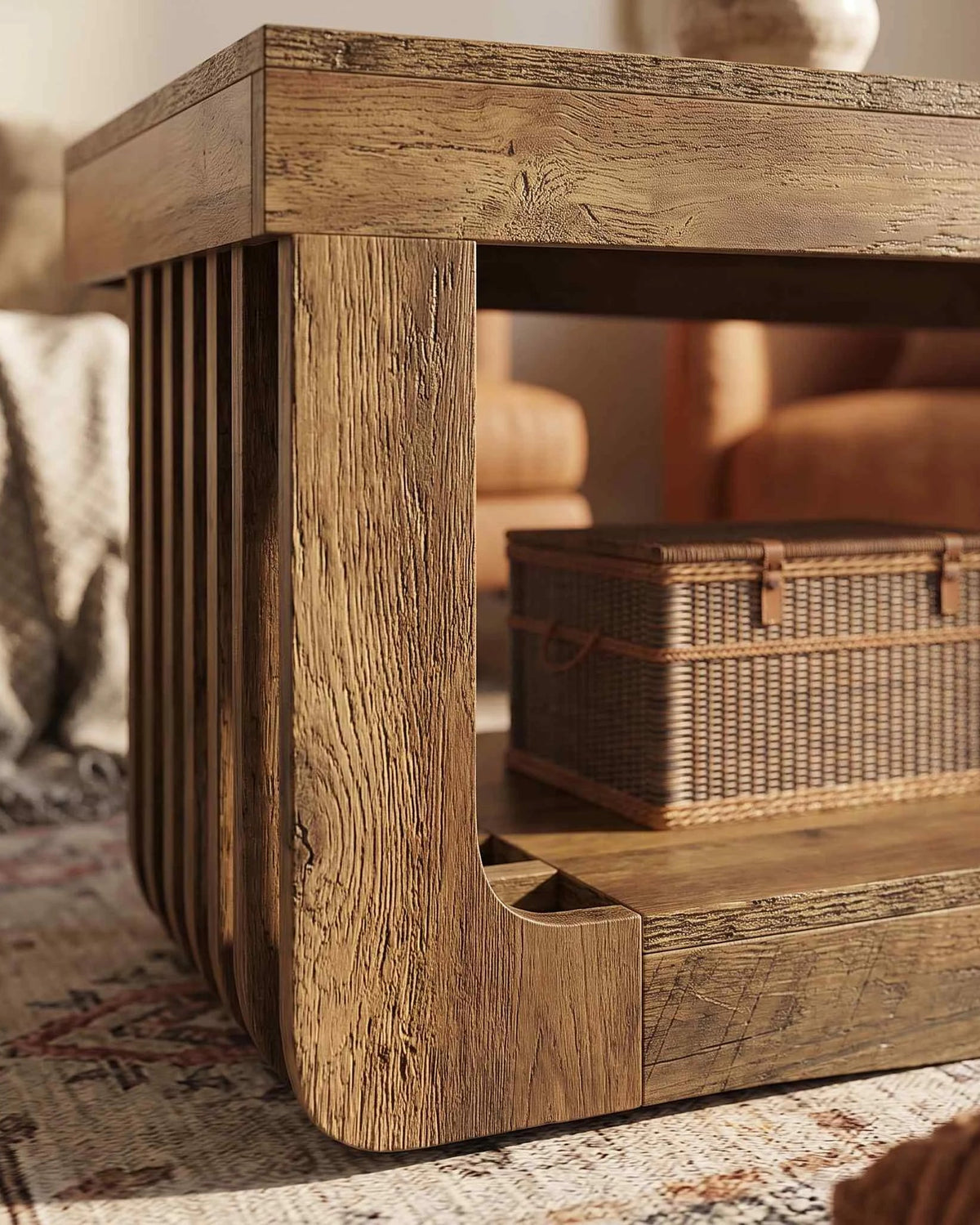 Detail du pietement de la table basse
