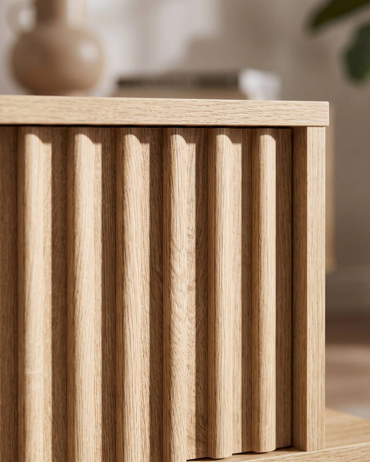 Table basse relevable Loft, macro sur la matiere du plateau
