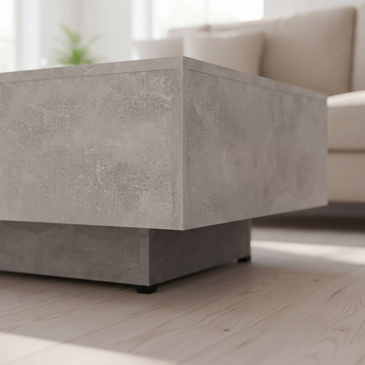 Détail de la finition effet béton