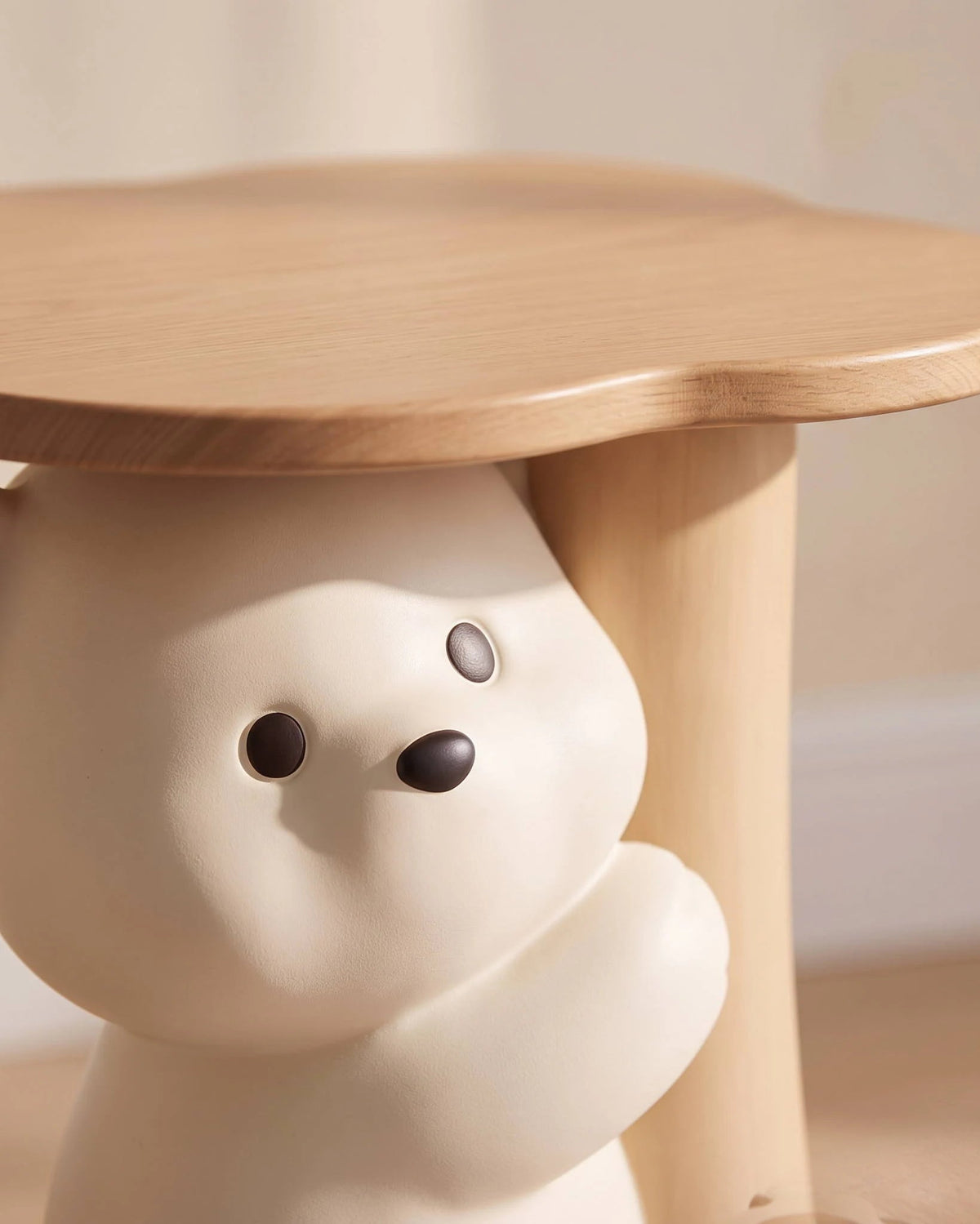 Table d'appoint Teddy, gros plan sur le matériau