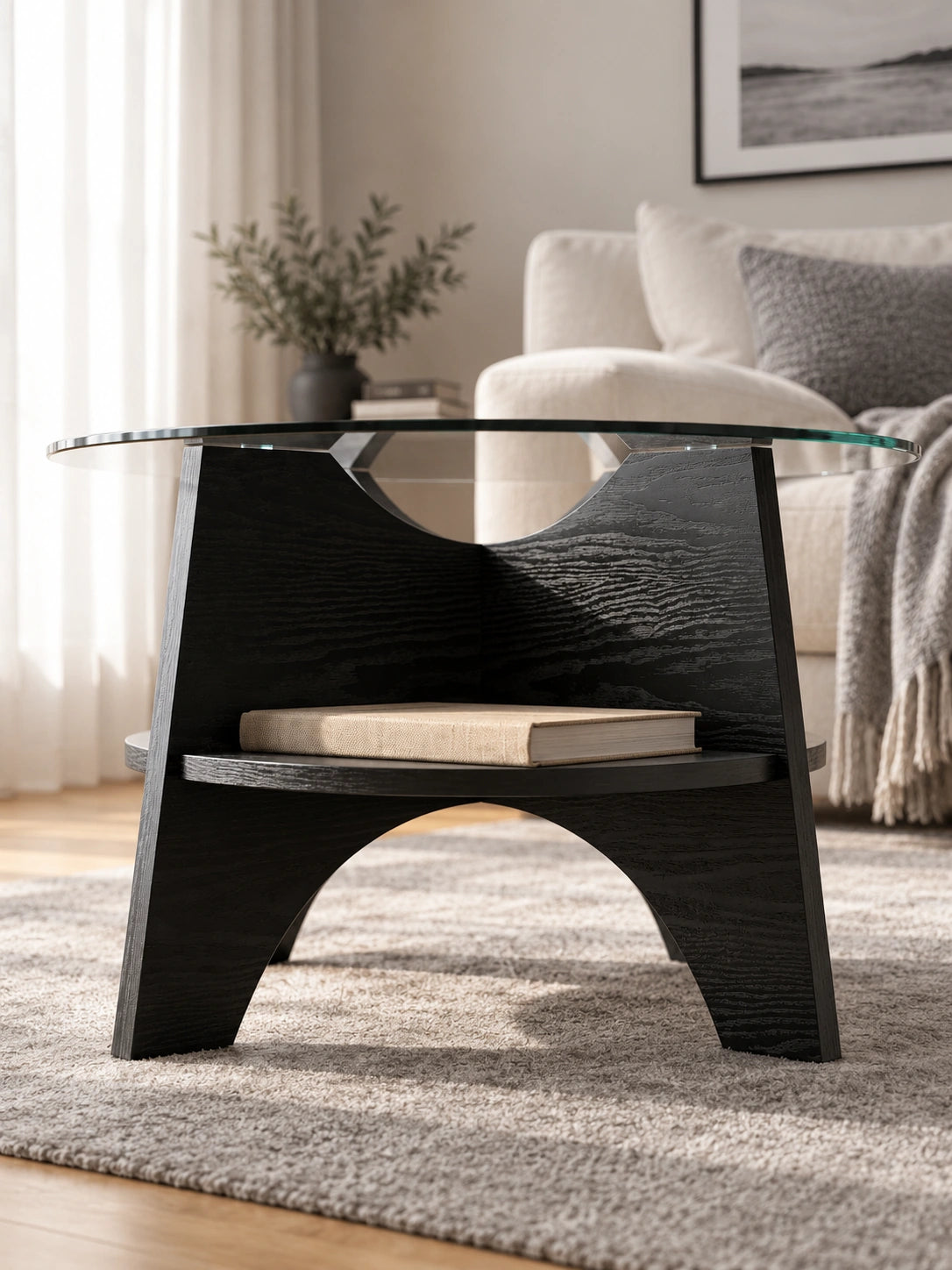 Veinture Brume - brume-table-basse-verre-bois-ovale-04-detail-ambiance