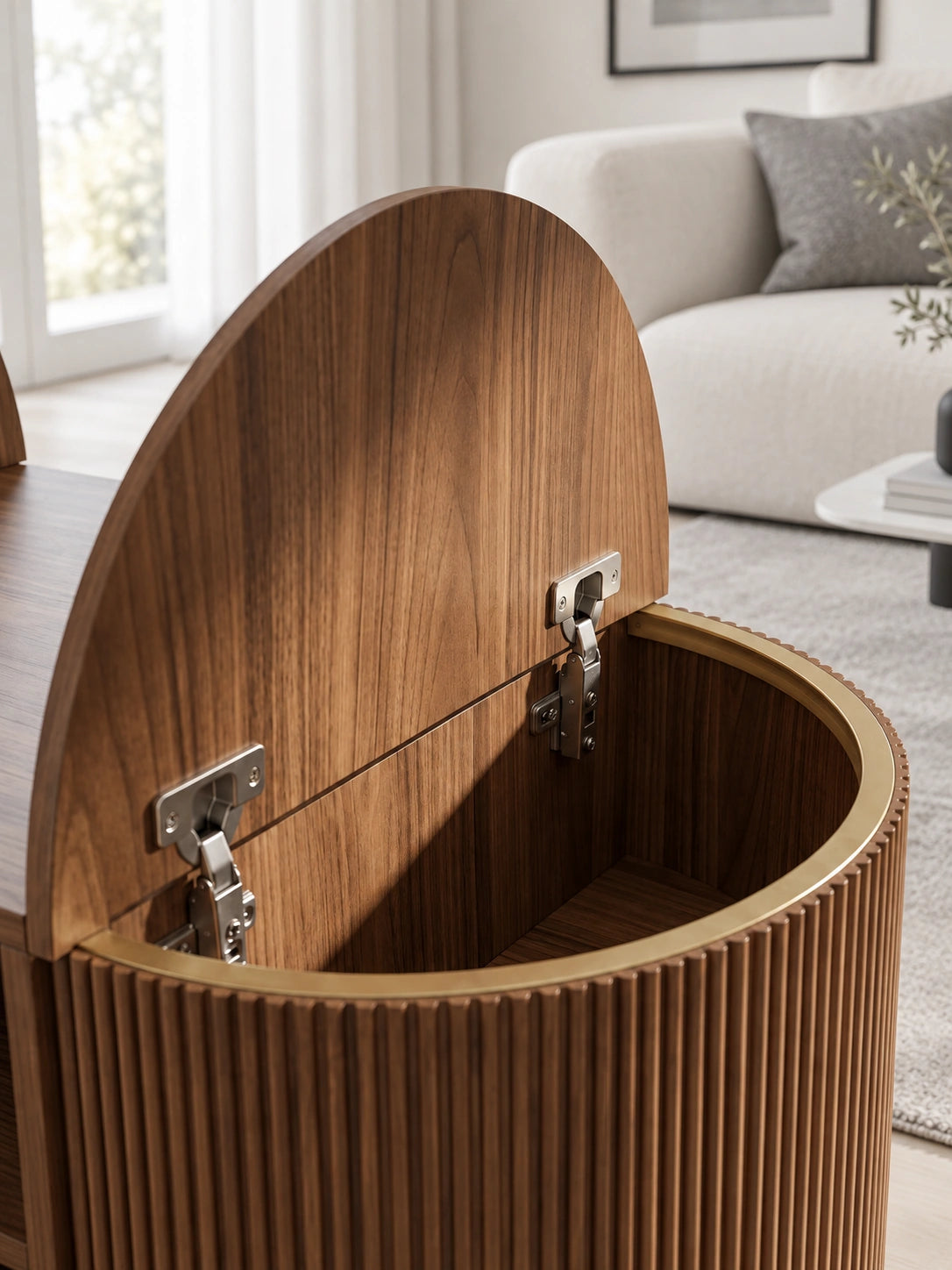 Veinture Frêne - frene-table-basse-bois-11-detail-charniere-ambiance