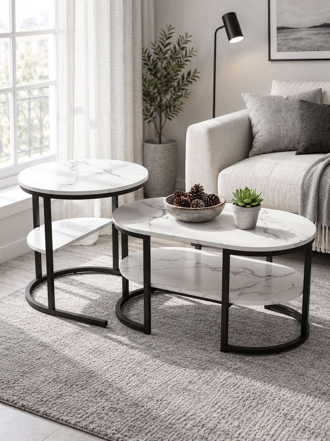 Veinture Tandem - tandem-table-basse-gigogne-marbre-metal-noir-03-lifestyle-ambiance