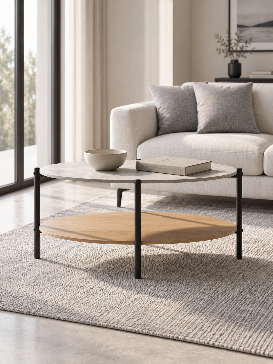 Veinture Vague - vague-table-basse-ovale-dalle-de-roche-02-lifestyle-ambiance